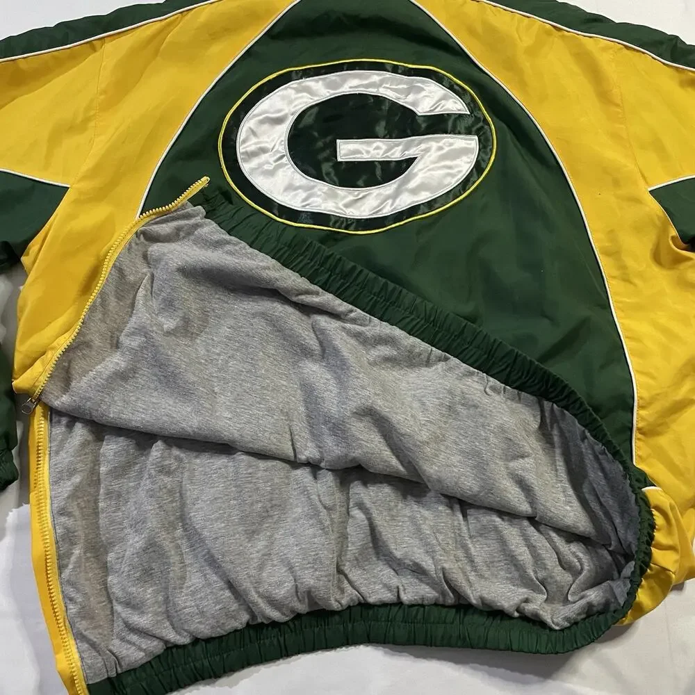 Vintage Green Bay Packers NFL Windbreaker Jacket G-III Pullover Mens XXL